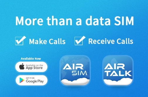 Airsim data travel prepaid card